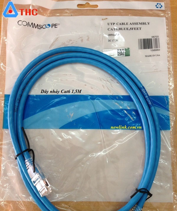 Dây nhẩy Patch cord Commscope cat6 dài 1,5m